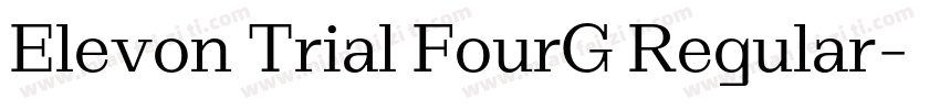 Elevon Trial FourG Regular字体转换